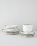 Layla Bone Porcelain Table Set 24 Pieces, 6 Servings Green (view 2)