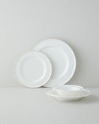 Bone Porcelain Table Set 24 Pieces, 6 Servings Gold