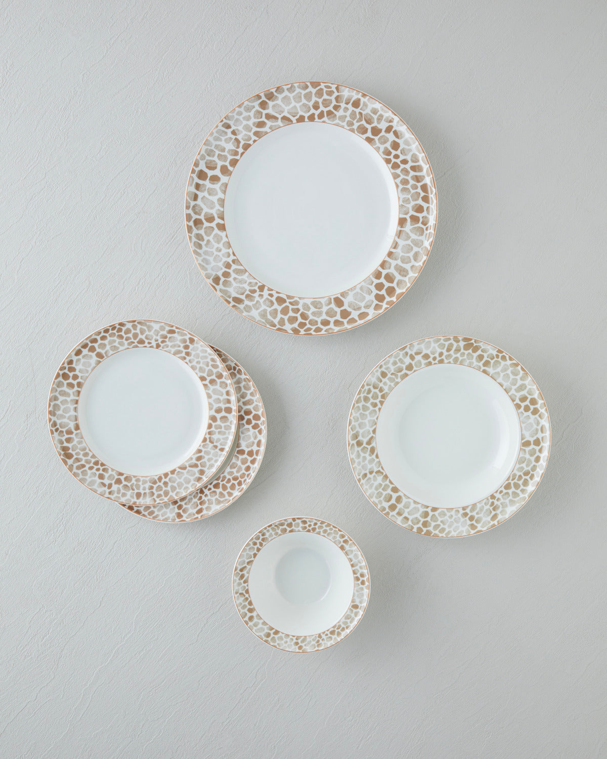 Bone Porcelain Table Set 24 Pieces, 6 Servings Brown (view 3)