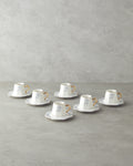 Dreampetal New Bone China 12 Pieces 6 Servings Coffee Cup Set 80 ml Blue