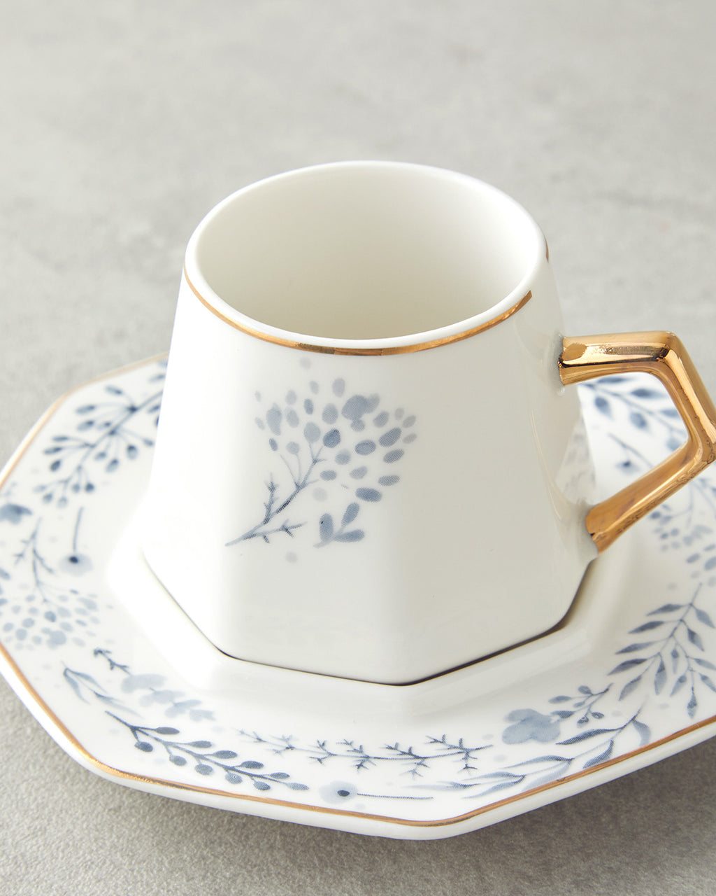 Dreampetal New Bone China 12 Pieces 6 Servings Coffee Cup Set 80 ml Blue (view 4)
