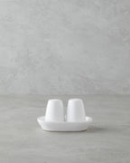 Ceramic 2 pcs Salt and Pepper Shaker 14x8 cm White