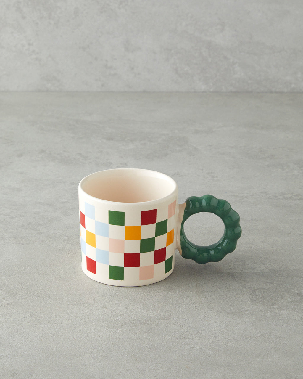 Checkerboard Ceramic Mug 260 ml Colored (view 2)