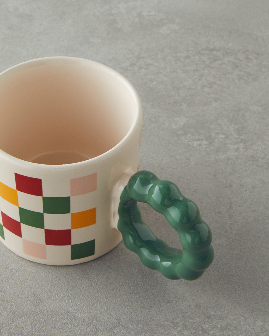 Checkerboard Ceramic Mug 260 ml Colored (view 3)