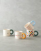 Checkerboard Ceramic Mug 260 ml Colored (view 4)