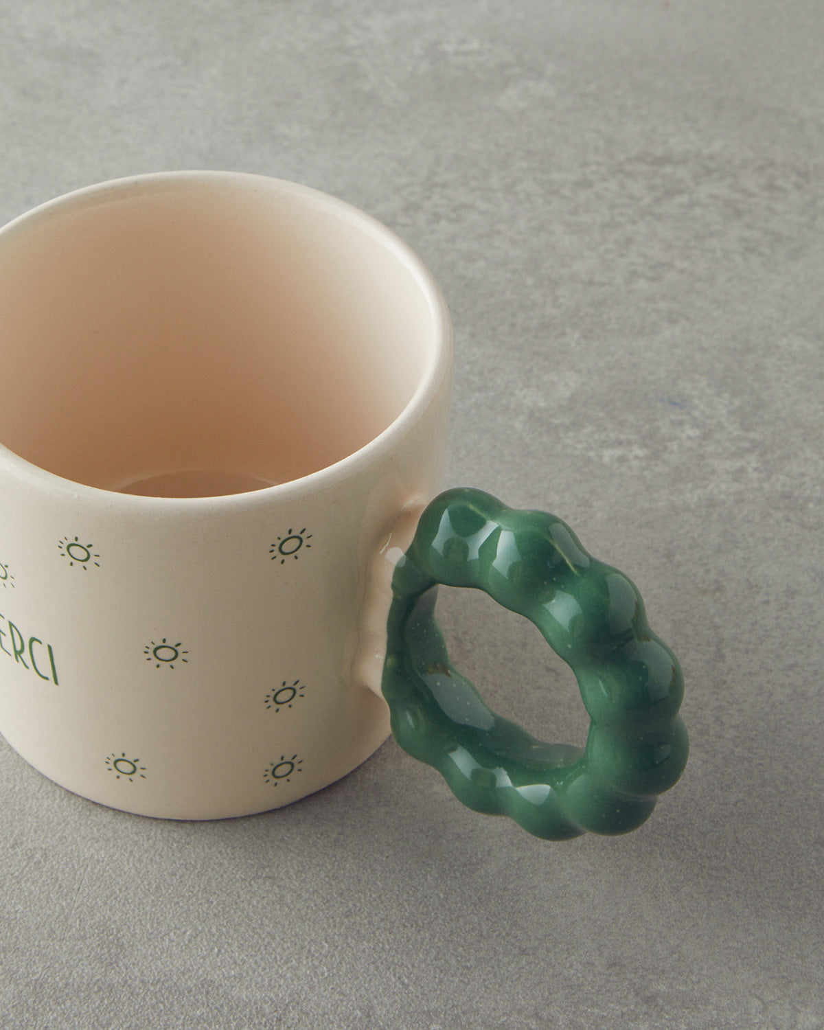Merci Ceramic Mug 260 ml Green (view 3)
