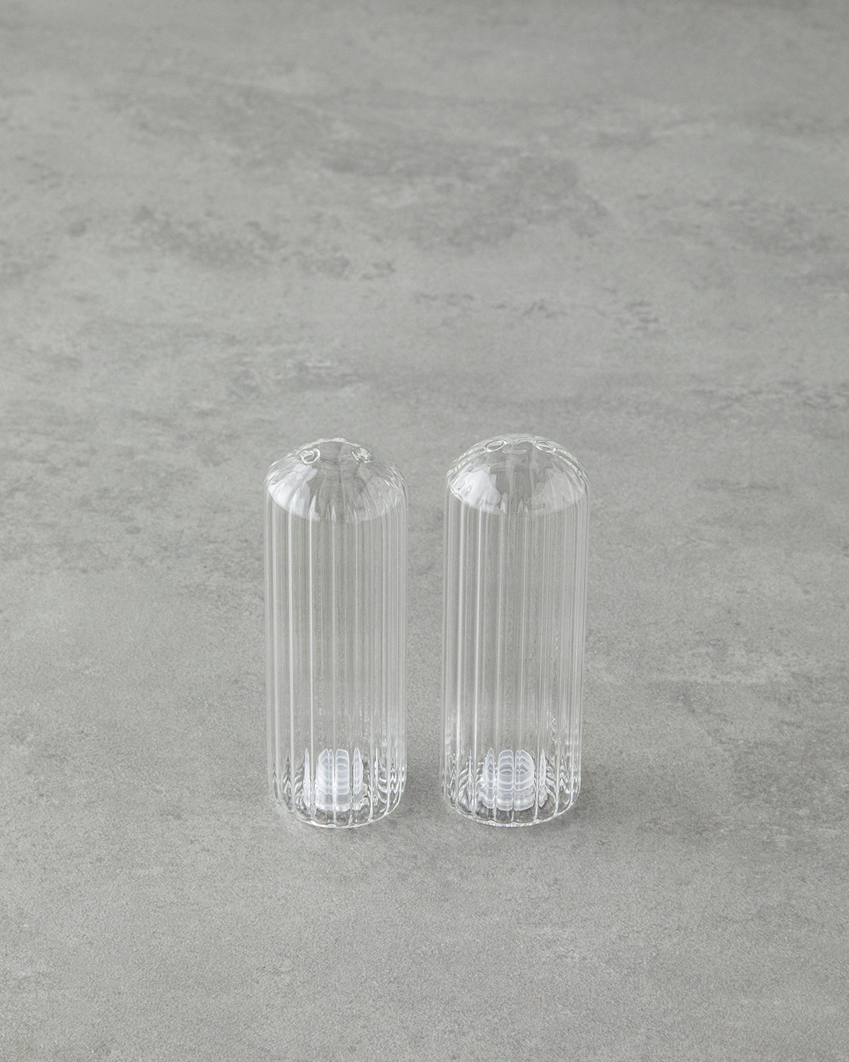 Glass 2 pcs Salt and Pepper Shaker 11x3.5 cm Transparent (view 2)
