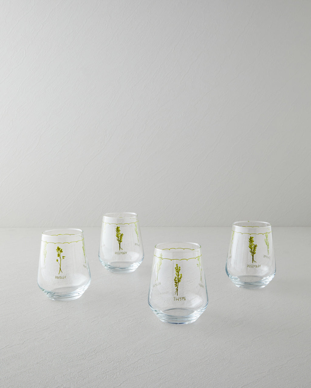 Glass 4 pcs Glass 425 ml Green