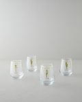 Glass 4 pcs Glass 425 ml Green
