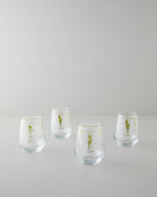 Glass 4 pcs Glass 425 ml Green