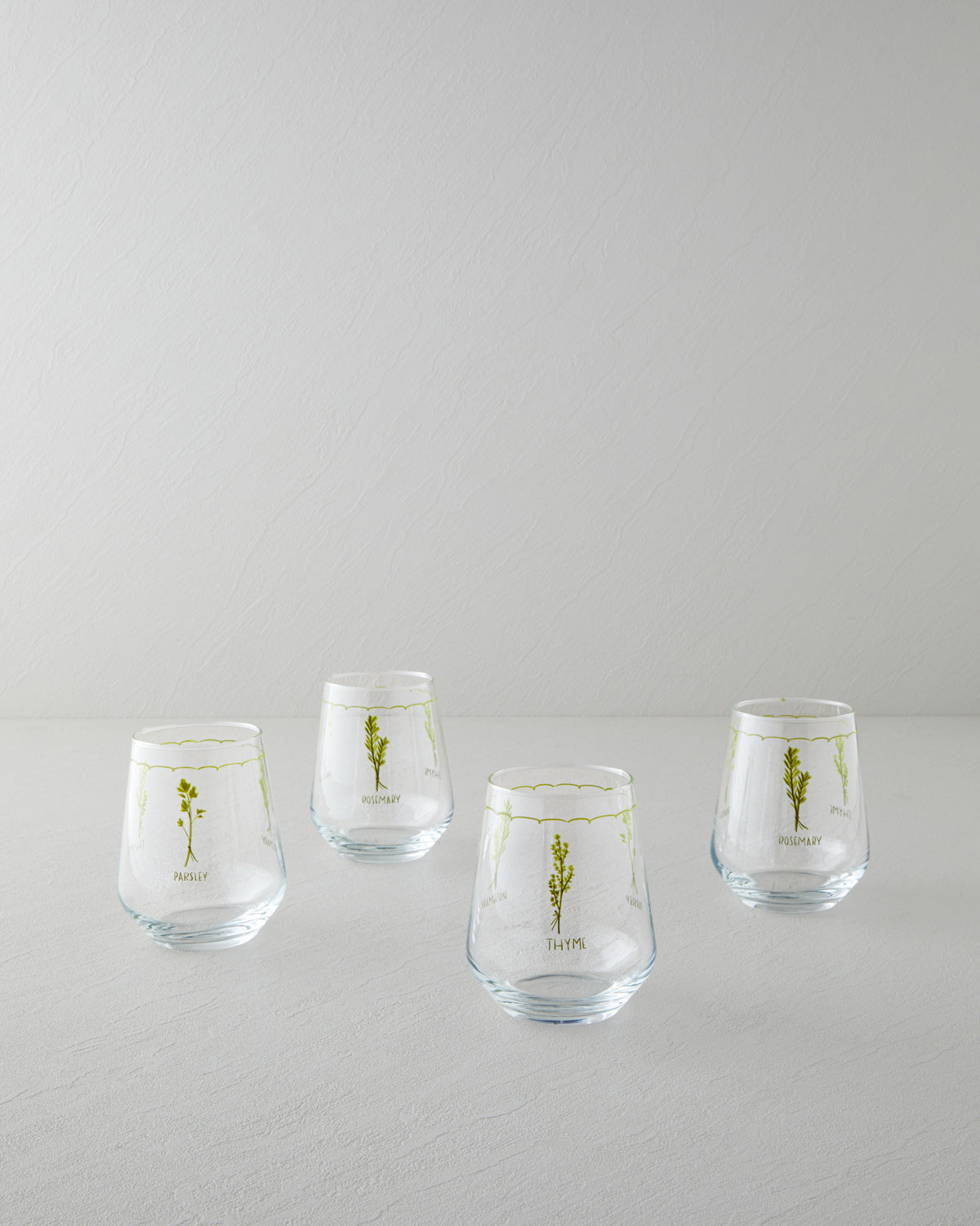 Glass 4 pcs Glass 425 ml Green