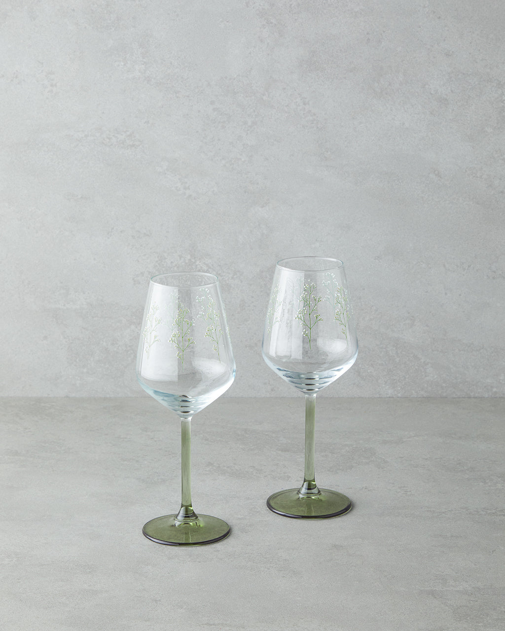 Glass 2 pcs Chalice 350 ml Green