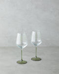 Glass 2 pcs Chalice 350 ml Green