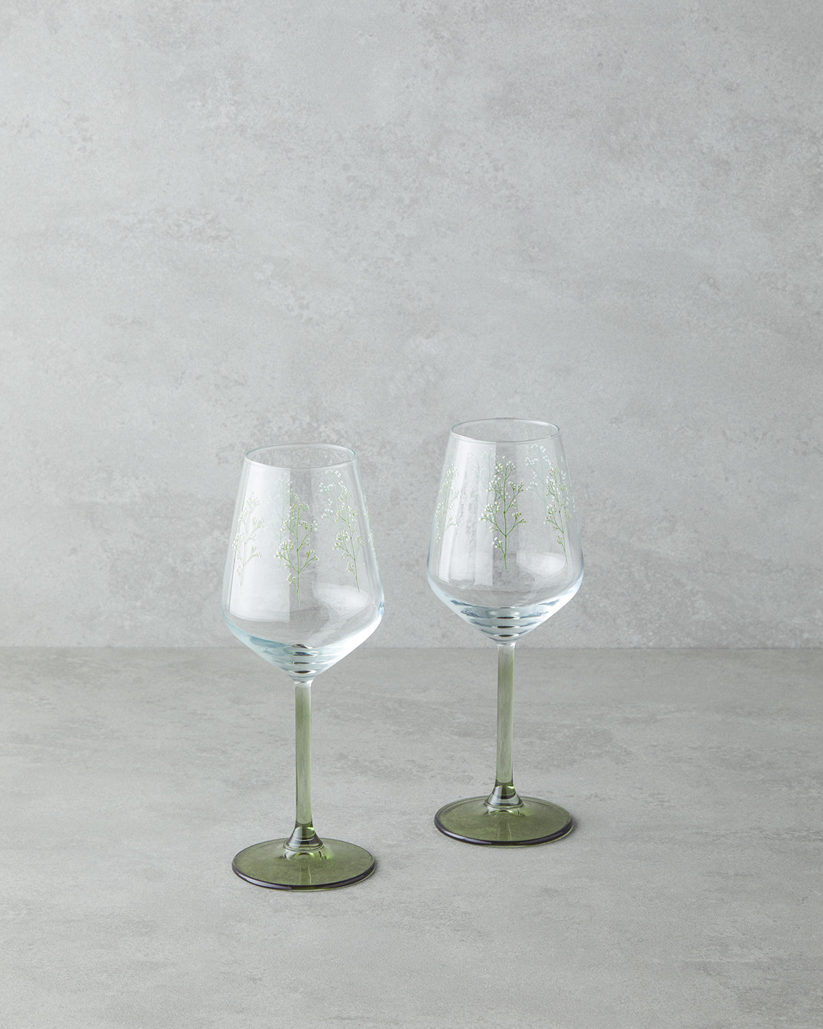 Glass 2 pcs Chalice 350 ml Green
