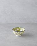 Porcelain Snack Bowl - White - Green - 11 cm