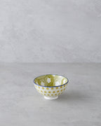 Porcelain Snack Bowl - White - Green - 11 cm