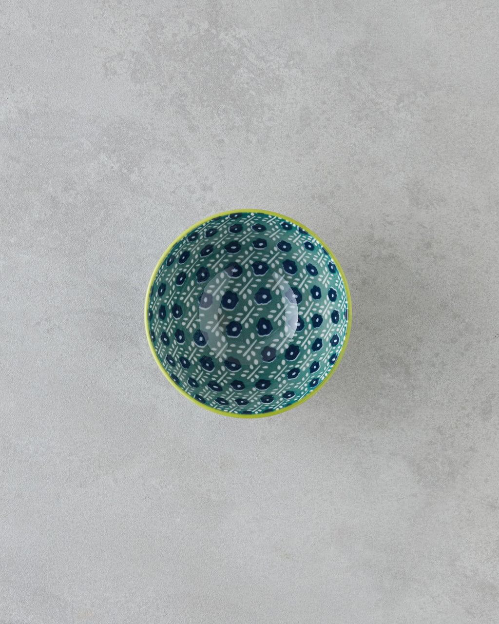 Porcelain Snack Bowl - Navy Blue - Green - 9 cm (view 5)