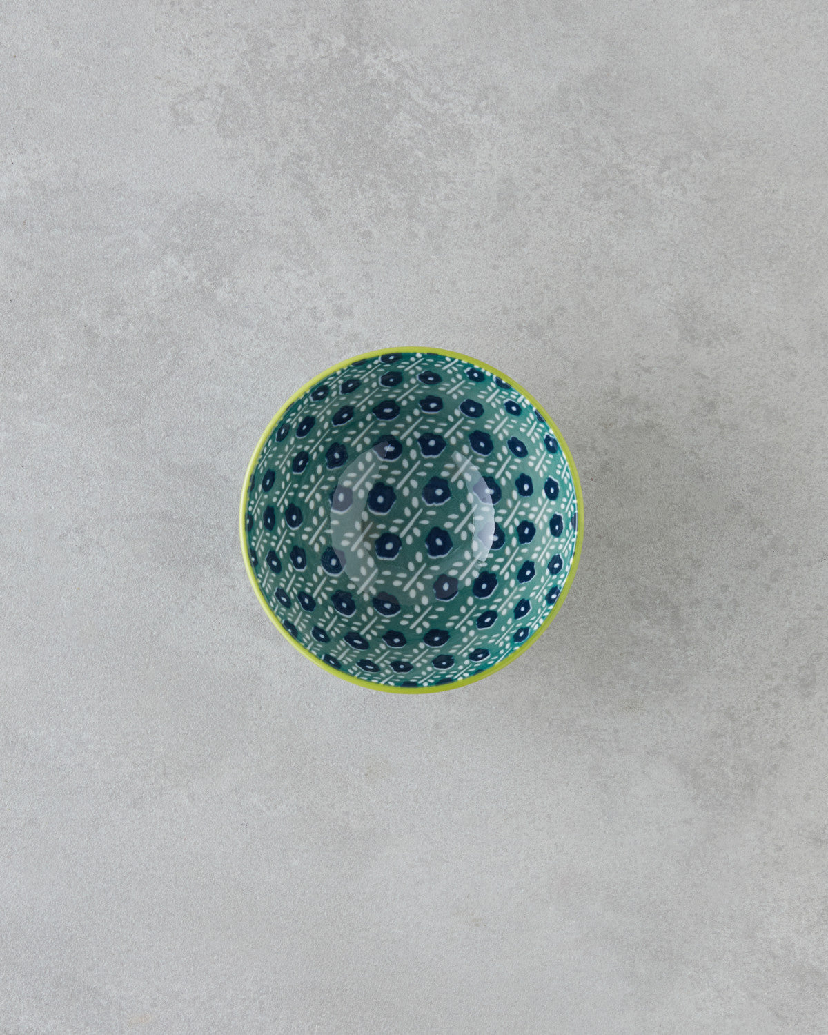 Porcelain Snack Bowl - Navy Blue - Green - 9 cm (view 5)