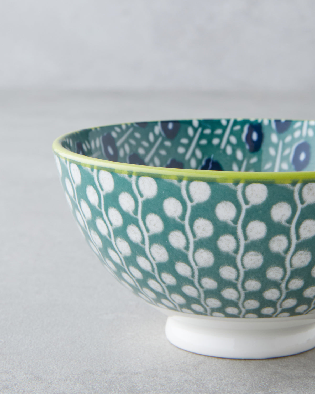 Porcelain Snack Bowl - White - Green - 9 cm (view 6)