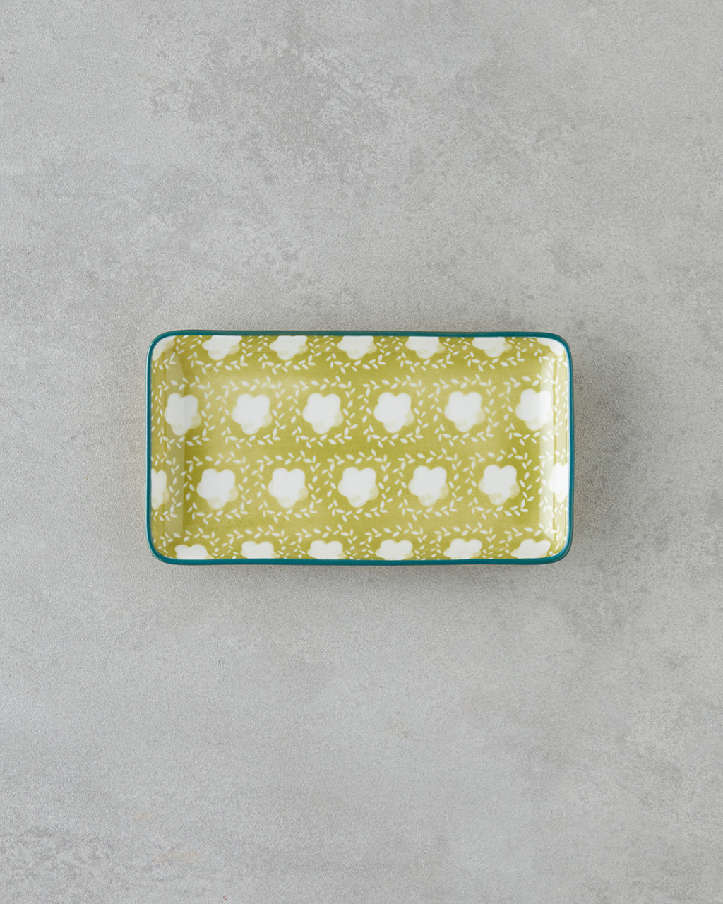 Porcelain Rectangular Plate - Yellow - Green, Navy Blue - Green & more (view 8)