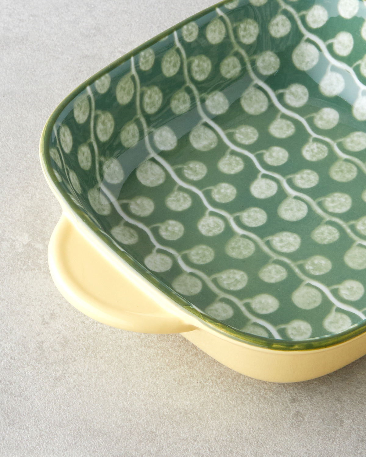 Porcelain Rectangular Plate - Yellow - Green, Navy Blue - Green & more (view 18)