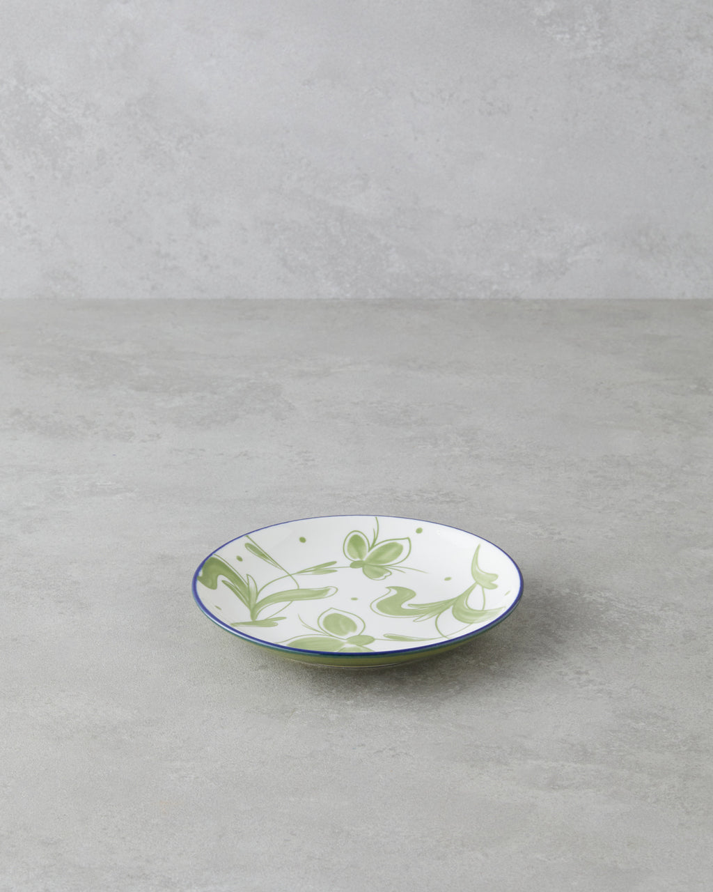 Porcelain Cake Plate 15 cm White - Navy Blue
