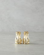 Baho Glass Salt and Pepper Shaker 4x4x8 cm Gold