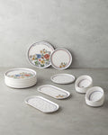Linea Ceramic Breakfast Set 14 Pieces 6 Servings Colored