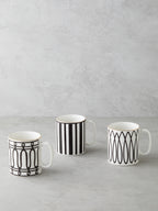 Bone Porcelain Mug 290 ml Black - White - Gold (view 3)