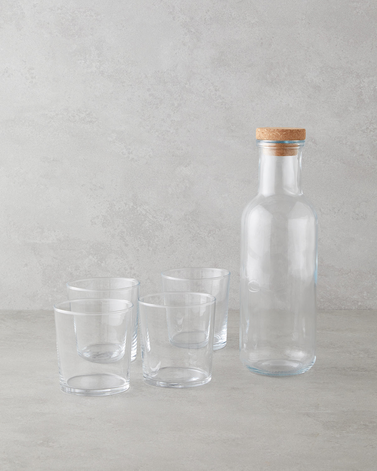 Selly Glass 5 Pieces Water Set 1000 ml + 380 ml Transparent