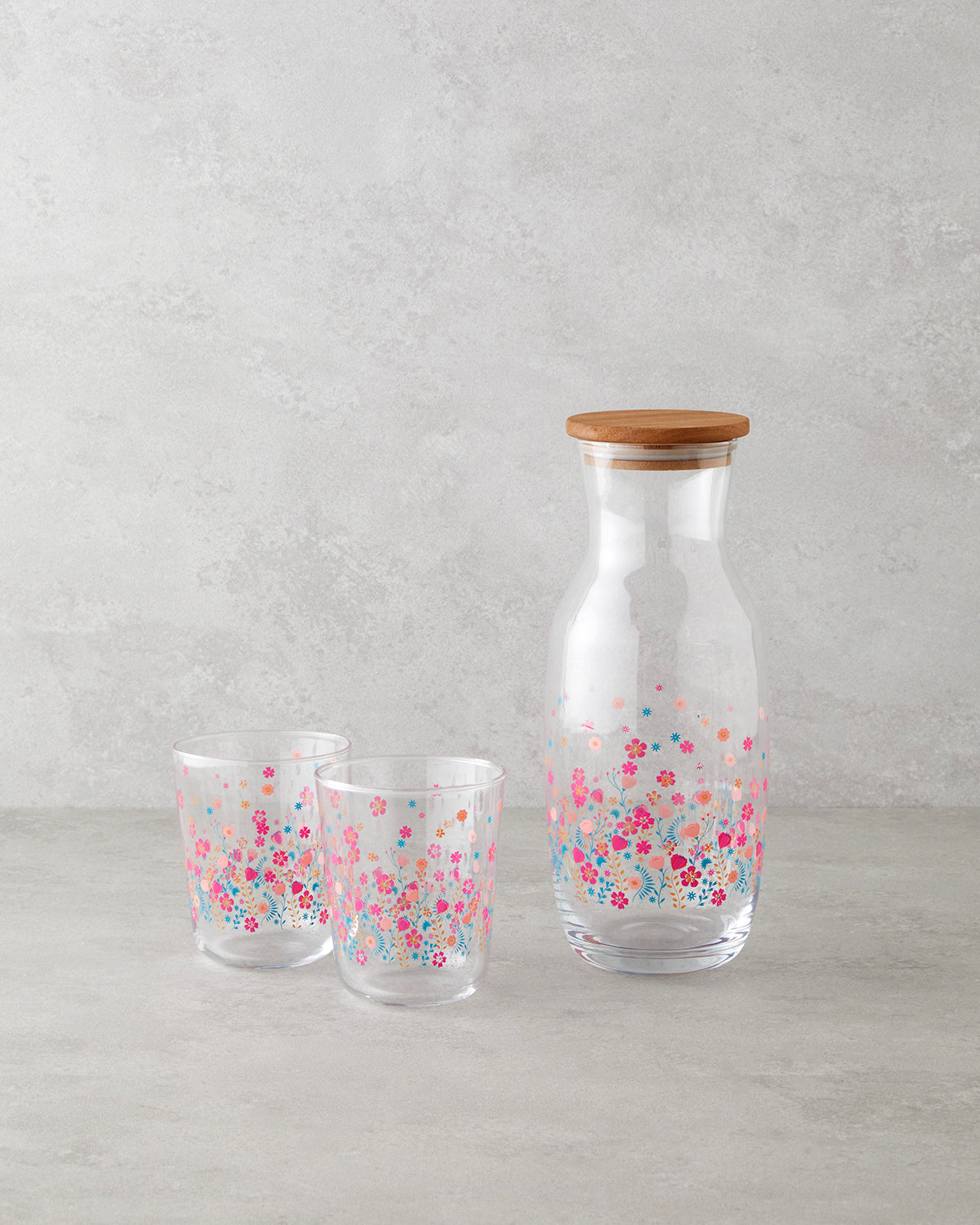 Auro Glass 3 Pieces Water Set 1000 ml + 315 ml Colored