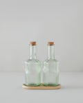 Glass 2 pcs Oil Bottle 530 ml Green