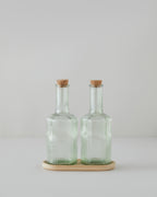 Glass 2 pcs Oil Bottle 530 ml Green