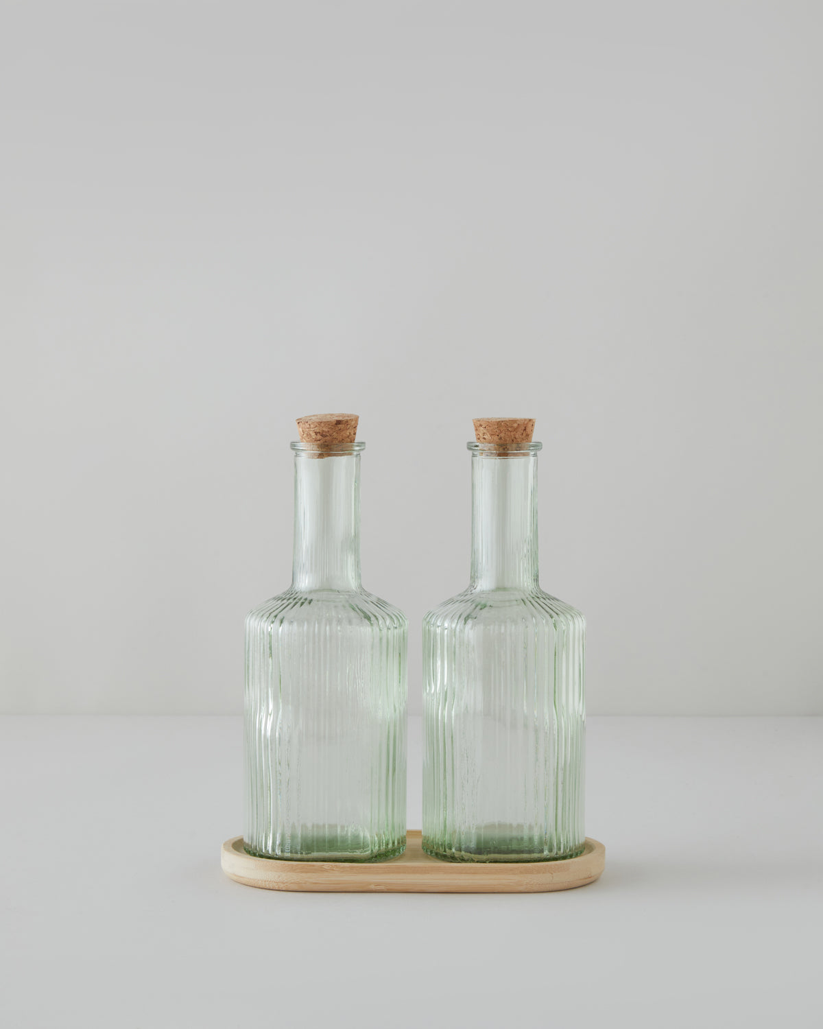 Glass 2 pcs Oil Bottle 530 ml Green
