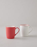 Sway Bone Porcelain 2 pcs Mug 255 ml - Red