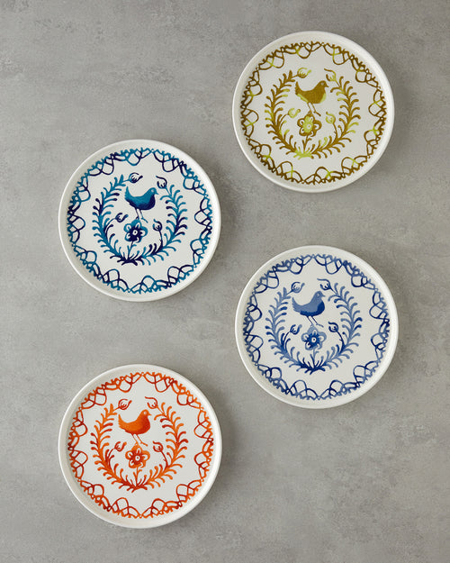 Birdie Ceramic 4 pcs Cake Set 20 cm Colored (view 2)