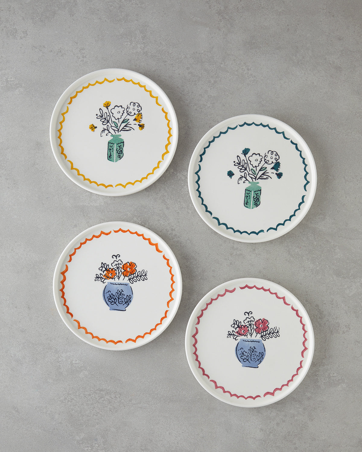 Floe Ceramic 4 pcs Cake Set 20 cm Colored (view 2)