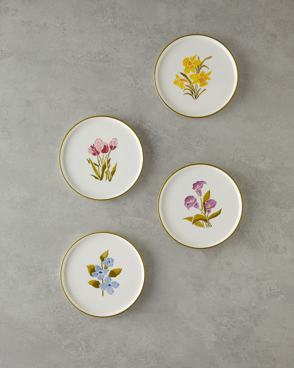 Begonya Ceramic 4 pcs Cake Set 16 cm Colored (view 2)