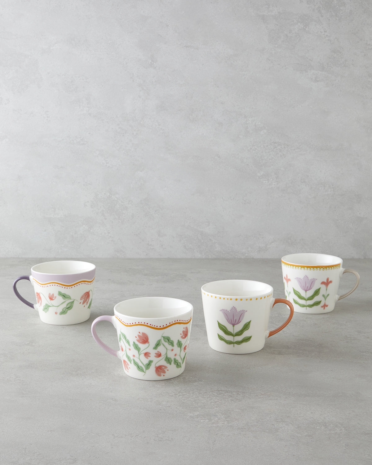 Floral Heaven New Bone China Mug 450 ml Colored (view 4)