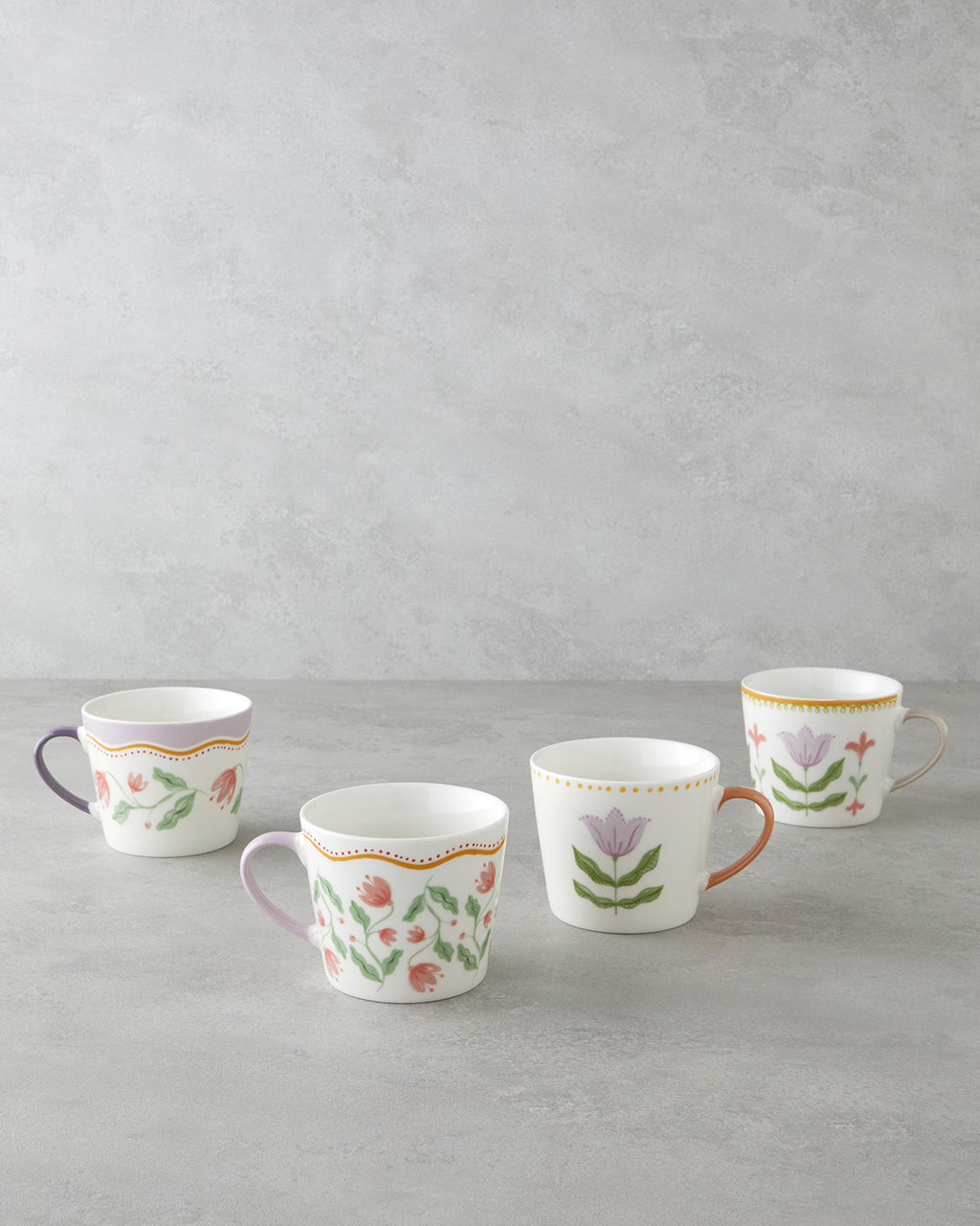 Floral Bliss New Bone China Mug 450 ml Colored (view 4)