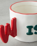 Stoneware Mug 400 ml Red - Green (view 3)