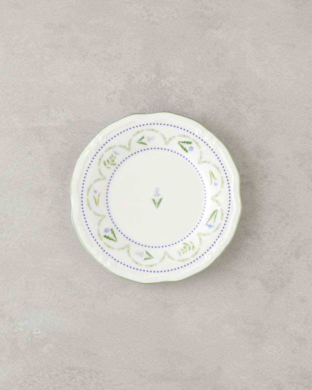 Lavender Porcelain Breakfast Set 12 Pieces, 6 Servings Green - Blue (view 4)