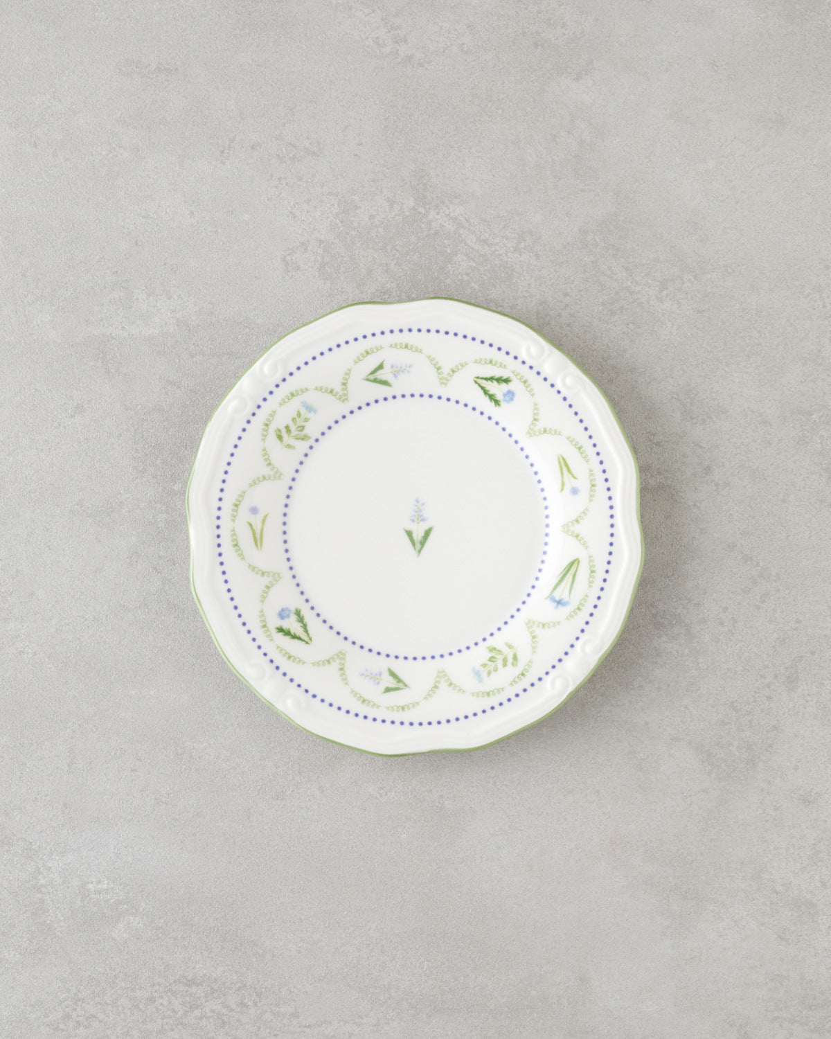 Lavender Porcelain Breakfast Set 12 Pieces, 6 Servings Green - Blue (view 4)