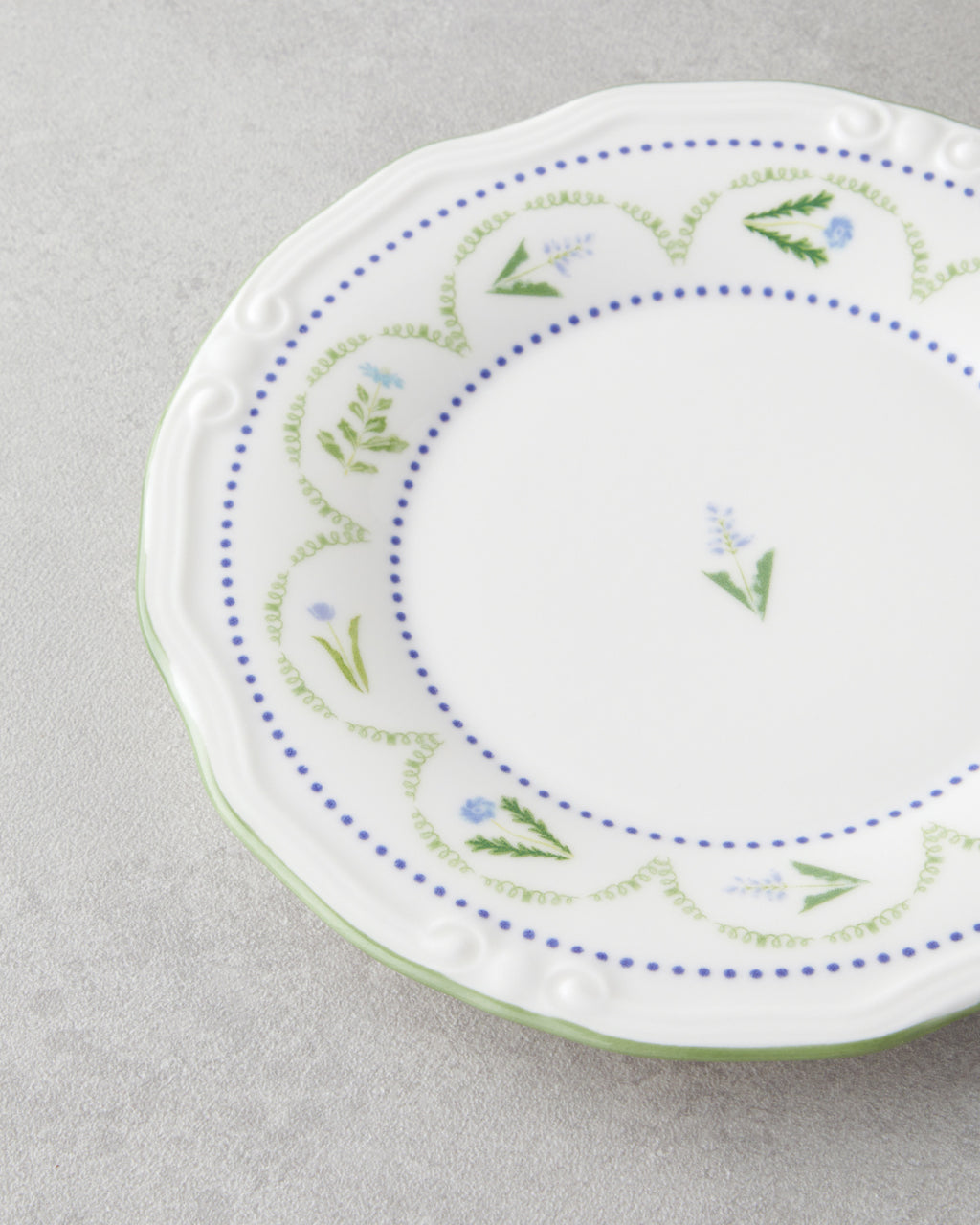 Lavender Porcelain Breakfast Set 12 Pieces, 6 Servings Green - Blue (view 5)