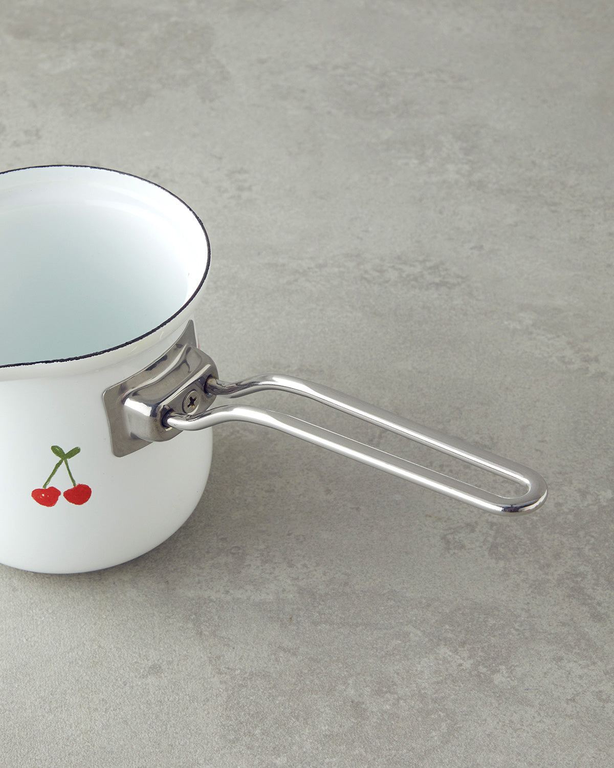 Cherry Dream Enamel Coffee Pot 10 cm White (view 3)