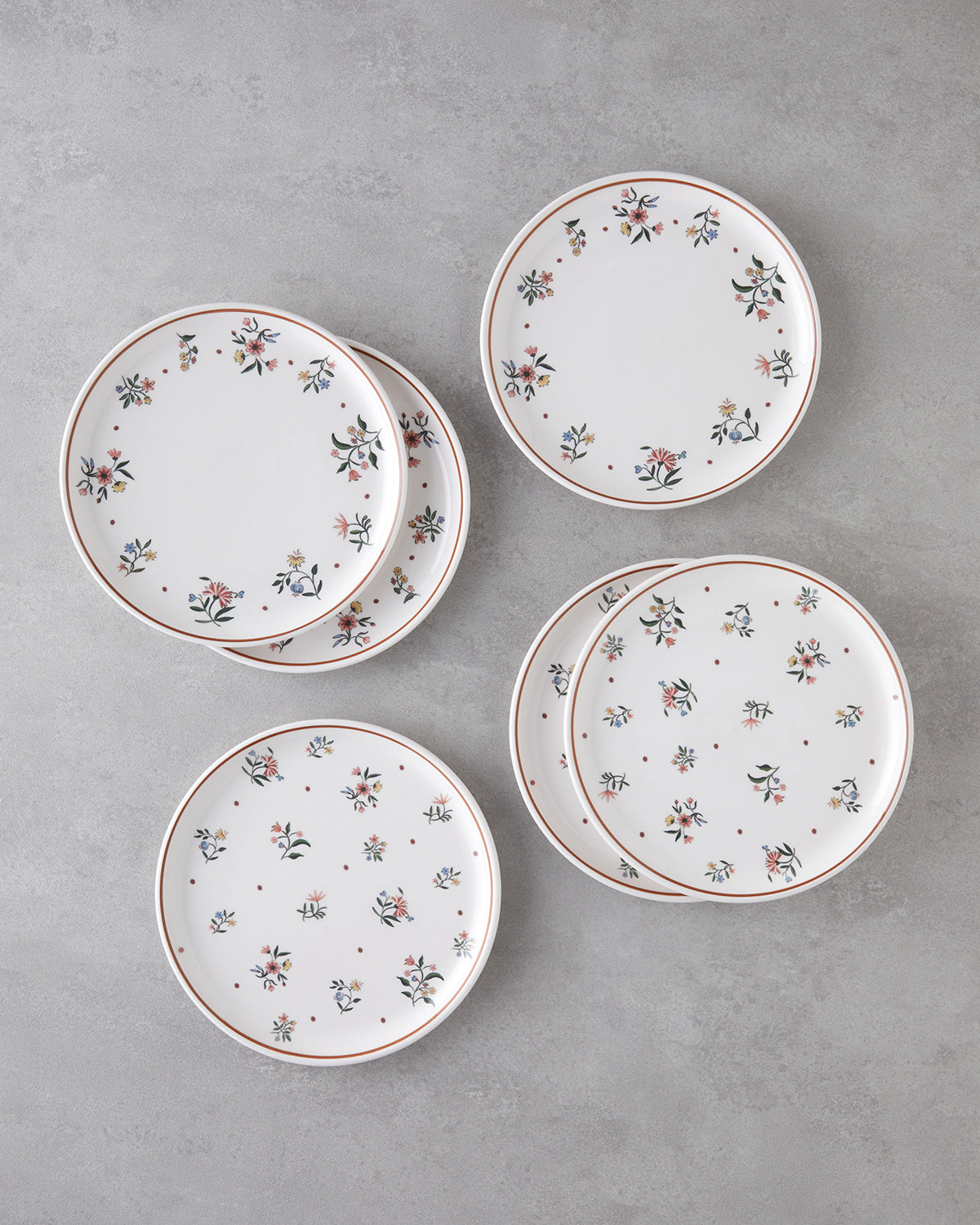 Bianca Ceramic 6 pcs Cake Set 20 cm Colored (view 2)