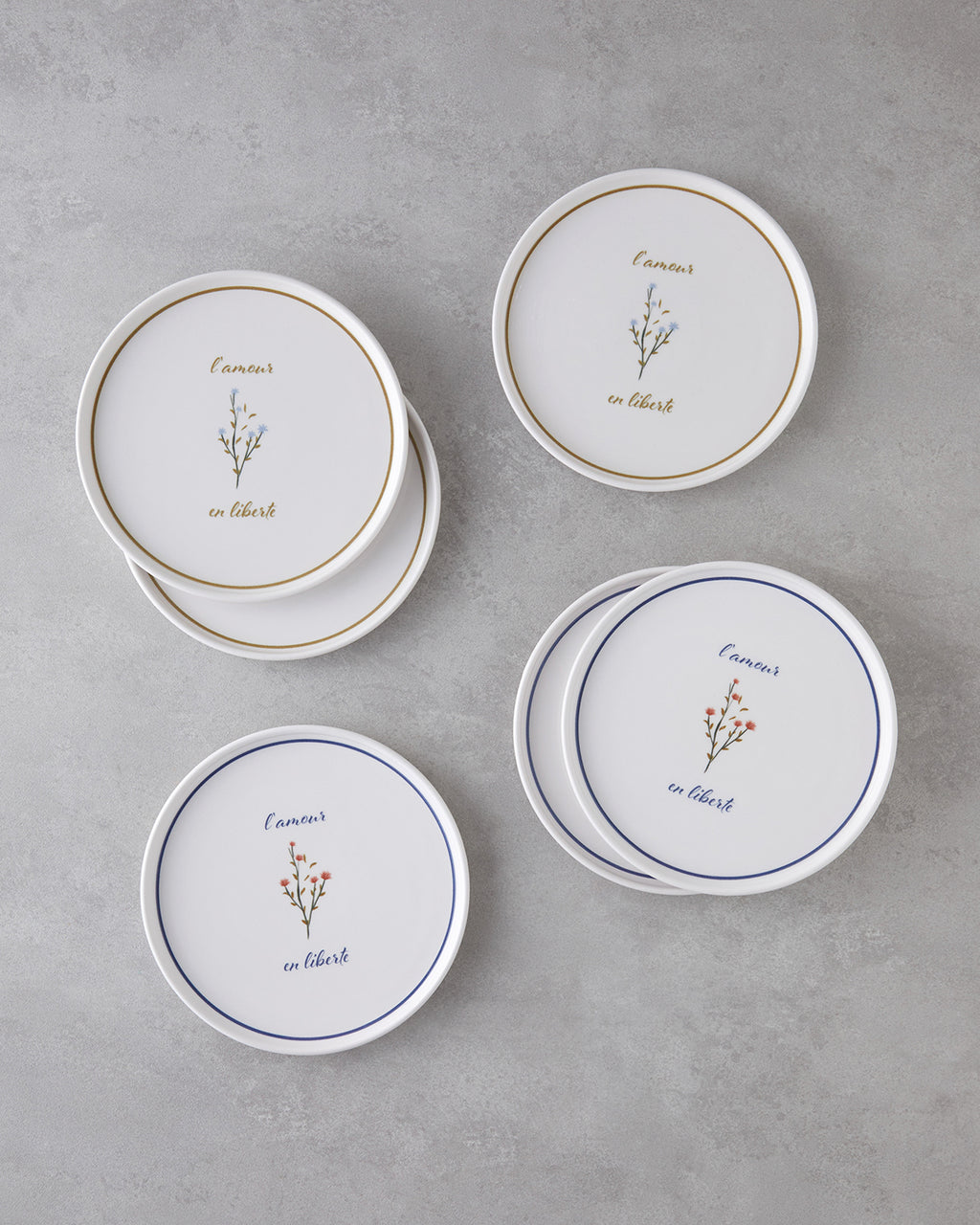 Lamour Ceramic 6 pcs Cake Set 20 cm Colored (view 2)