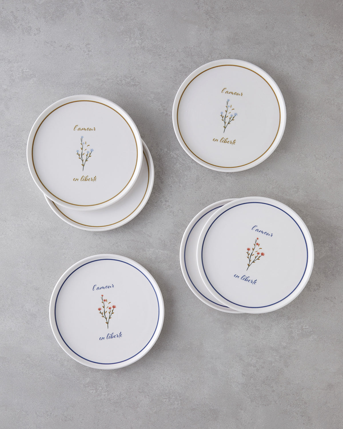 Lamour Ceramic 6 pcs Cake Set 20 cm Colored (view 2)