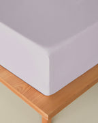 Novella Premium Soft Cotton Fitted Sheet - Purple, Cream & more - Cream - Single 100x200 cm (view 3)