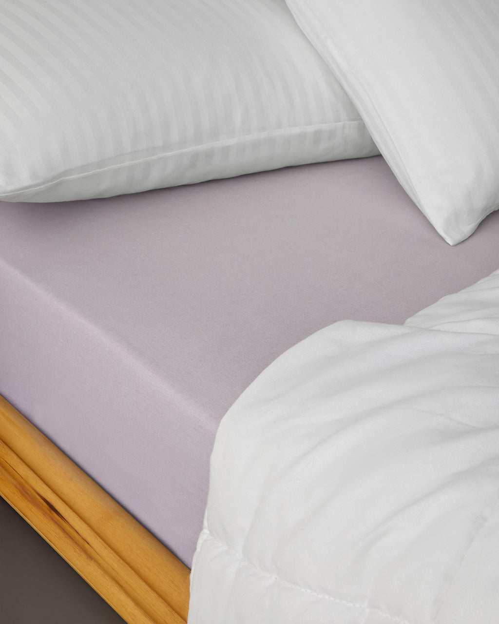 Novella Premium Soft Cotton Fitted Sheet - Purple, Cream & more - Cream - Double 160x200 cm (view 4)